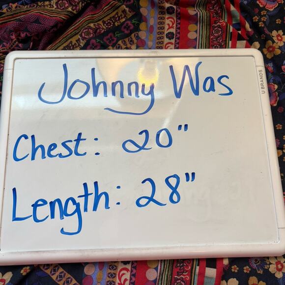 Johnny Was Womens Top Medium Cruz V Neck Swing Tunic Mixed Print Bamboo - Picture 9 of 11